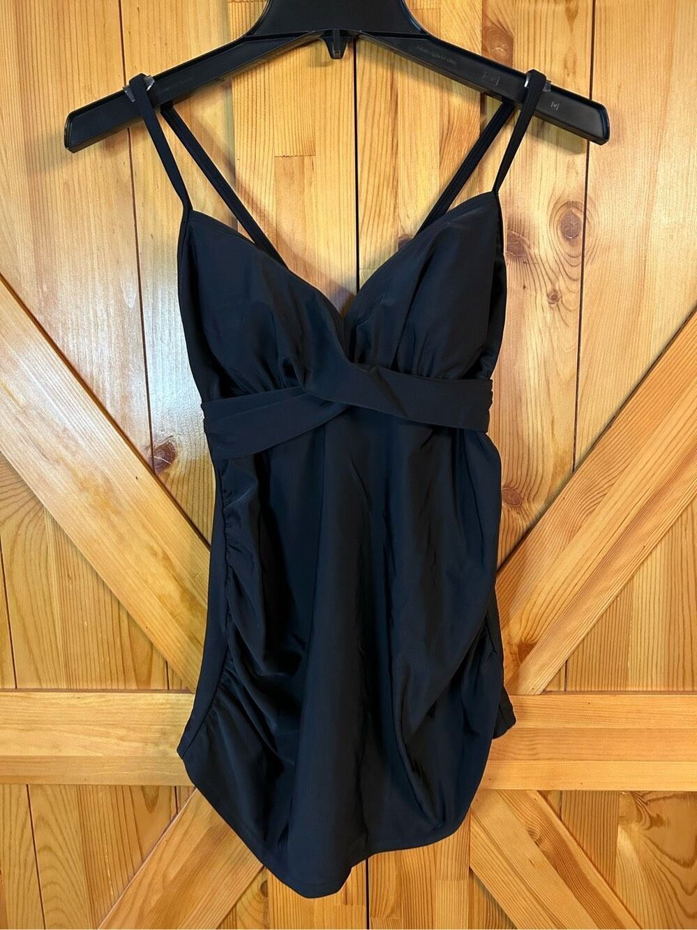 Ingrid & Isabel Maternity Cross Drape X-Back Tankini Maternity Swim Wear Small n